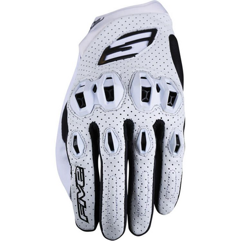 Stunt Evo2 Leather Gloves White (Size XL)