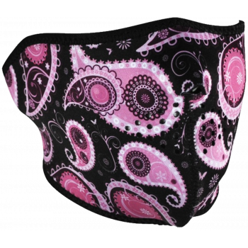 1/2 Mask Purple Paisley