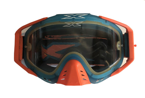 GOX Outrigger Goggles Cyan/Fluo Orange Clear lens